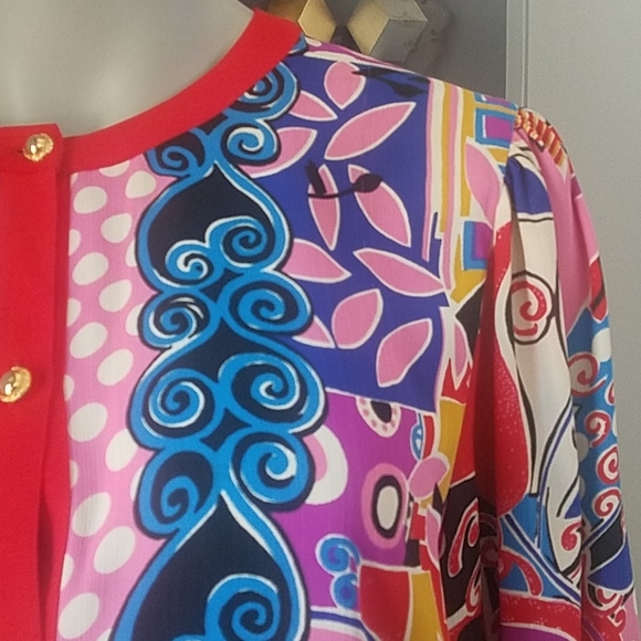 Diane Freis Original Vintage Tunic Abstract - Picture 2 of 7